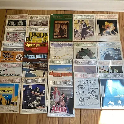 Vintage Sheet Music Magazine Lot Of 25 Early 80s Pre-Owned Standard Piano • $20