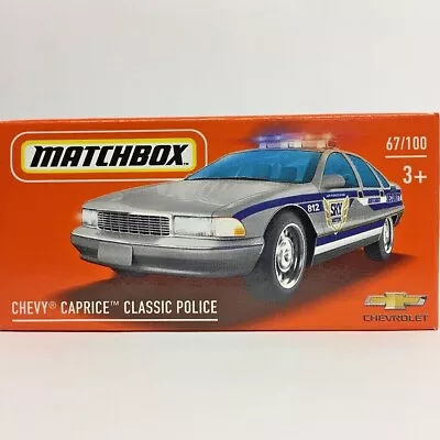 NEW Matchbox Power Grab Chevy Caprice Classic Police Car Silver 2022 No 67 HFV32 • $8.95