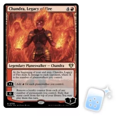 CHANDRA LEGACY OF FIRE (COMMANDER DECK) Commander Masters Planeswalker MTG • $1.59