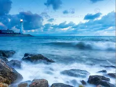 Photography Seascape Lighthouse Stormy Weather Waves Art Print Poster Mp3542b • £11.99