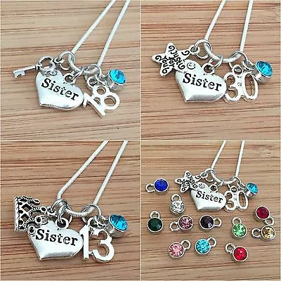 £4.99 • Buy Personalised Birthday Necklace For Mum Sister Daughter Cousin 13th18th 21st 30th