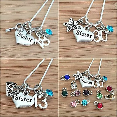 Personalised Birthday Necklace For Mum Sister Daughter Cousin 13th18th 21st 30th • £4.99