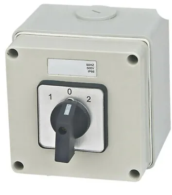 IP66 Waterproof 3-Position Rotary Selector Changeover Switch 20A 32A 63A • £13.99
