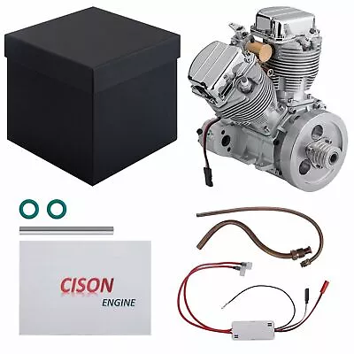 CISON FG-VT9 9cc V-twin V2 Engine Four-stroke Air-cooled Motorcycle RC Gasoline • $809.90