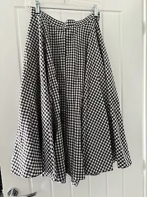 Checked Flare Rockabilly Skirt 14/16 • £10