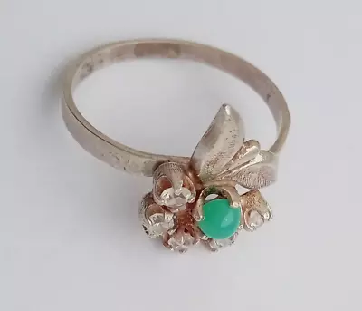 Vintage Ring Natural Chrysoprase Sterling Silver 925. Women's Jewelry Size 7.5 • $36