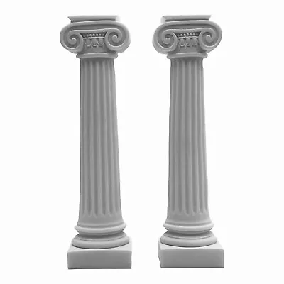 Set Of 2 Greek Ionic Order Column Pillar Pedestal Statue Sculpture Home Decor • $64.90