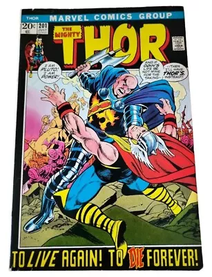 THOR #201 (VG+ To F-) 1972 Key! JOHN BUSCEMA ART! BRONZE AGE MARVEL • $15