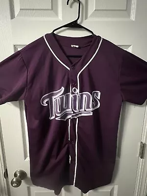 PRINCE Minnesota Twins Adult Medium Purple Baseball Jersey Stadium Giveaway • $49.49