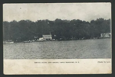 Lake Mahopac NY: 1906 Postcard GROVE ALONG THE SHORE Ransom's Ice Cream Stand ++ • $10