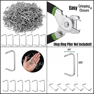 Galvanized Hog Rings 3/4  420 Pcs Upholstery For Furniture Upholstery Tool NEW • $12.19