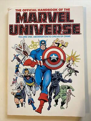 Vintage 1986 Official Handbook Marvel Universe Volume One￼ 1 TPB Graphic Novel • $14.99