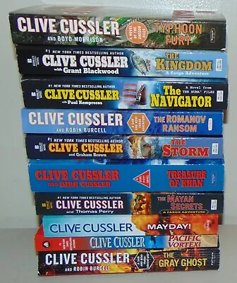 Clive Cussler Book Lot - 10 Assorted Books - Paperback (Lot 1) • $17.99