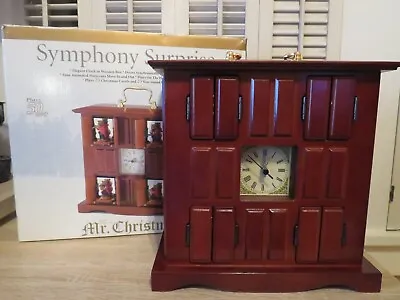 Mr Christmas SYMPHONY SURPRISE Animated Musical Cherry Clock Plays 50 Songs READ • $68.95