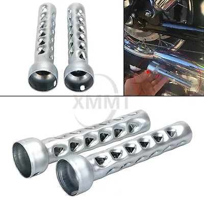 2X Baffles Exhaust Muffler 2  OD Straight Drag Pipes For Harley FLHR FLTR FLHT/X • $19.93