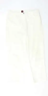 Olsen Womens White Cotton Straight Jeans Size 14 L26 In Regular • £8.25