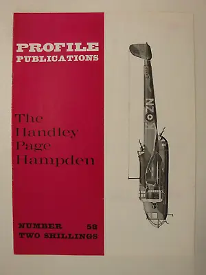 Profile #58 Handley Page Hampden (RAF WW2 Bomber Camouflage Torpedo Service) • £5.85