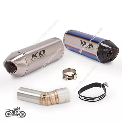 Mid Exhaust Link Pipe Muffler Escape DB Killer Slip For Kawasaki ZX10R 2009-2020 • $175.72