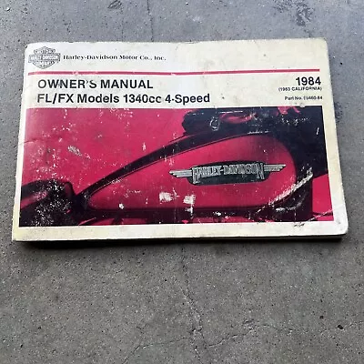 1984 Harley 1340 FL/FX Owners Manual • $35