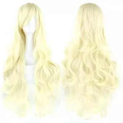 £12.79 • Buy Lady 80cm Long Curly Wigs Fashion Cosplay Costume Hair Anime Full Wavy Party Wig