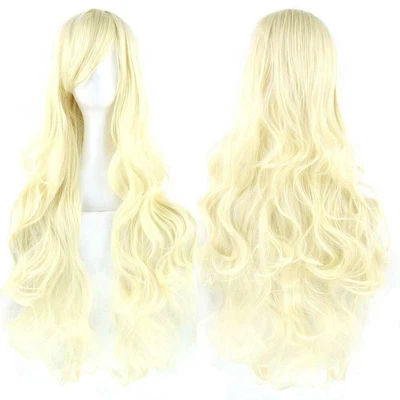 £12.79 • Buy Lady 80cm Long Curly Wigs Fashion Cosplay Costume Hair Anime Full Wavy Party Wig