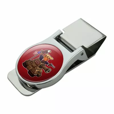 Patriotic Pixel Trump Tank And Eagle Chrome Metal Money Clip • $8.99