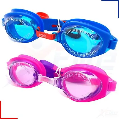 Zoggs Swimming Goggles - Ripper Junior Boys /Girls Childrens - UV Pink/Blue • £8.85