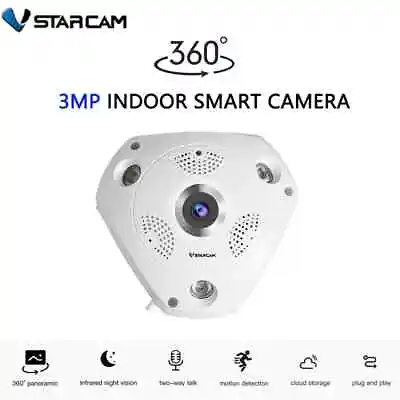 VStarcam 3MP Baby Monitor Wireless Two Way Audio Panoramic Fisheye Camera • $53.99
