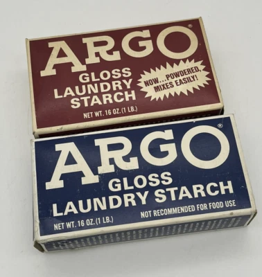 £24.34 • Buy New ARGO Gloss Multipurpose Crisp Finish Laundry Starch Blue & Red Ur Choice