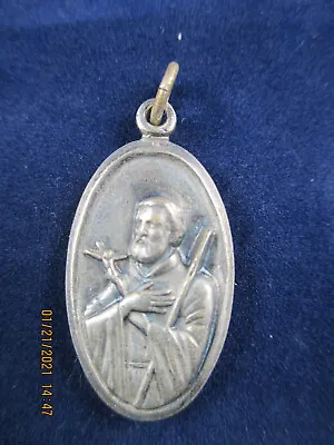 Vintage Catholic St Francis Xavier   PRAY FOR US    Pendant CREED Sterling • $7.99