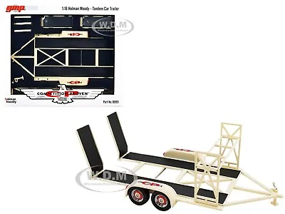 Tandem Car Trailer W/tire Rack Beige Holman Moody 1/18 Diecast By Gmp 18995 • $49.95