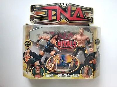 Marvel Toys TNA Impact Wrestling Rivals Rhino Vs Christian Cage Figure Set RARE  • $150