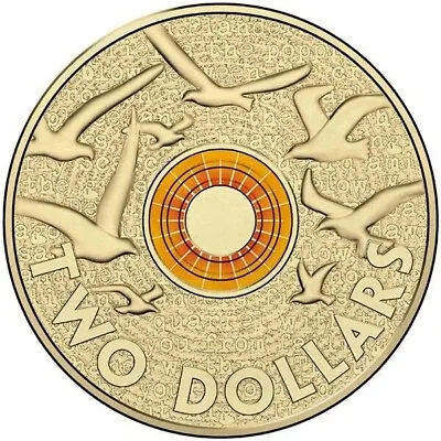 2015 $2 Flanders Field Remembrance Day Australian Two Dollar Orange Coin Circ • $15.99