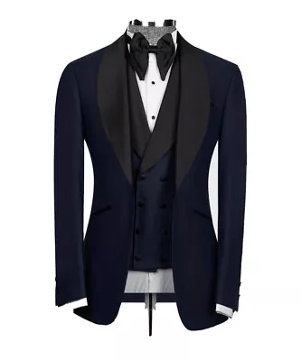 Nevy Blue Three Tuxedo Suit • $275