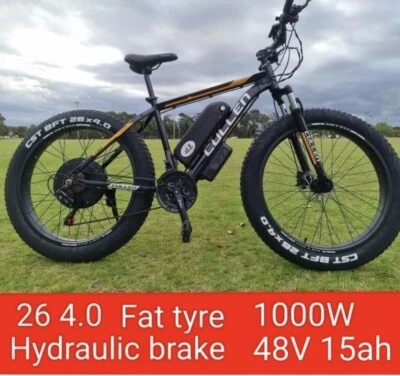 $1699 • Buy FAT TYRE ELECTRIC BIKE 26'' 4.0 1000W 48V 15AH EBIKE Hydraulic Brake
