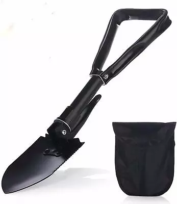 Tri-fold Collapsible Military Folding Shovel Camping Garden Entrenching Tool US • $15.98