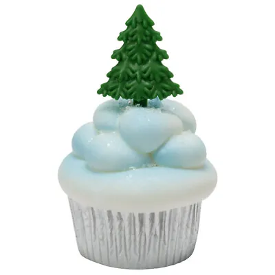 Christmas Tree Cake Picks (12 Pieces) Winter Themed Cake Decor • $14.99