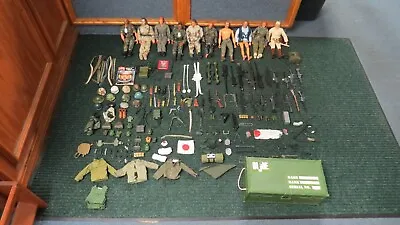 Lot Of 12 GI Joe And Miscellaneous 12  Figures With Accessories And Footlocker • $150