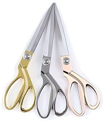 9.5 - 10.5  Tailoring Scissors Stainless Steel Shears Dressmaking Fabric Cutting • £3.99