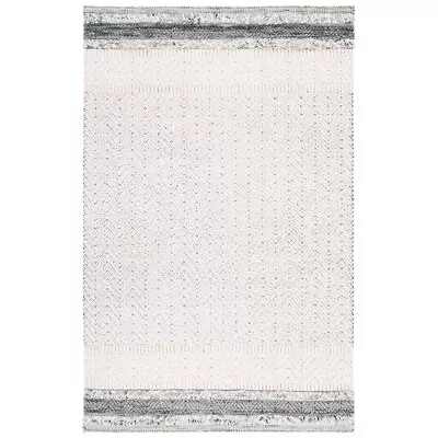 SAFAVIEH Martha Stewart MSR9601A Ivory / Grey Rug • $108.99