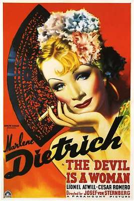 The Devil Is A Woman Vintage Marlene Dietrich Movie Poster Print • $9.99