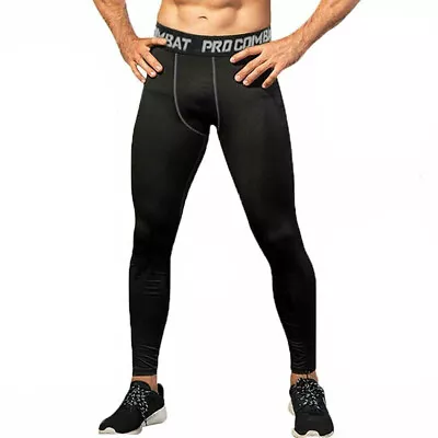 Men's Compression Pants Base Layer Long Tight Leggings Gym Workout Running Pants • $10.99