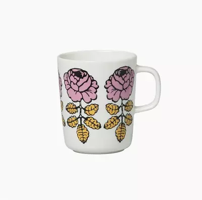 Marimekko Japan Vihkiruusu Large Mug Cup Pink Flower 13.6oz 400ml Online Limited • $74.99