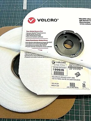 Velcro® Brand 1/2  WHITE LOOP SIDE ONLY - SEW-ON TYPE - 25 YARDS - PART 199926 • $29.95