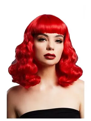 Smiffys Fever Bettie Wig With Short Fringe Red • $29.05