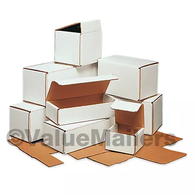 100 - 6 1/2 X 4 7/8 X 2 5/8 White Corrugated Shipping Packing Box Boxes Mailers • $79.78