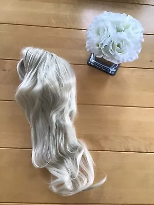 Hairdom Long Blonde Slight Wave Wig With Small Fringe  • £10