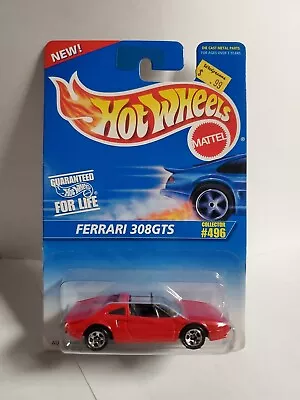 Hot Wheels Collector No. 496 Ferrari 308 GTS In Red - 5 Spokes - Magnum PI - A • $16.99