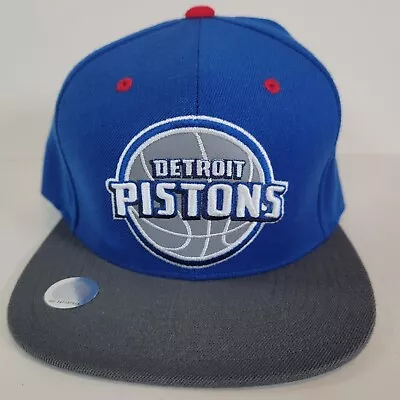 Mitchell & Ness NBA Detroit Pistons 2 Tone Snapback Hat Blue Gray OSFA • $24.87