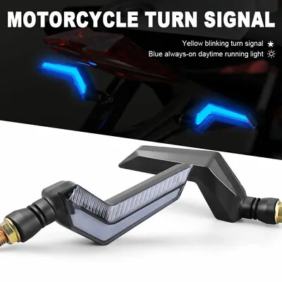 2x Motorcycle Flasher LED Turn Signal Lights Amber Blinker DRL For Honda Suzuki • $12.75